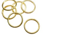 Кольцо разъемное 28 мм золото, 6 шт