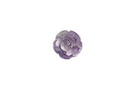 Бусина из натурального камня Цветок аметист d15 мм*8 мм, 3 шт