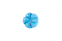 Бусина из натурального камня Цветок говлит голубой d32 мм*5 мм