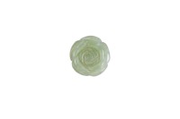 Бусина из натурального камня Цветок кальцит зелёный d20 мм*7 мм, 3 шт
